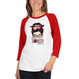 ONE LOVED MAMA 3/4 sleeve raglan shirt