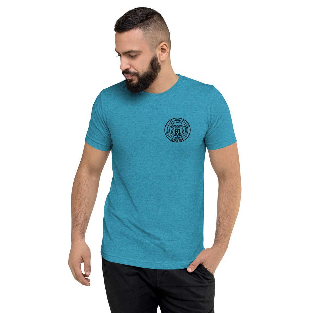 R91 Badge (all black) Unisex Tee