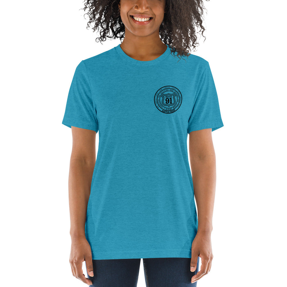 R91 Badge (all black) Unisex Tee
