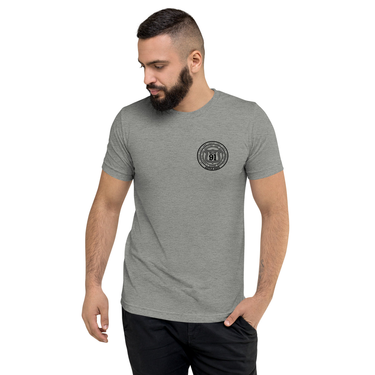 R91 Badge (all black) Unisex Tee