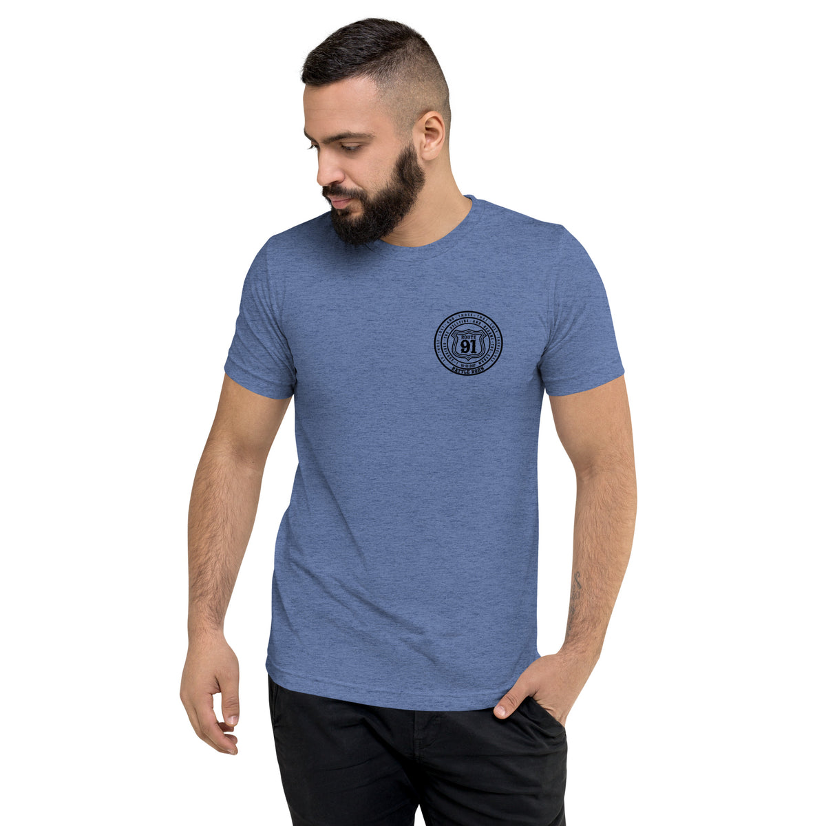 R91 Badge (all black) Unisex Tee