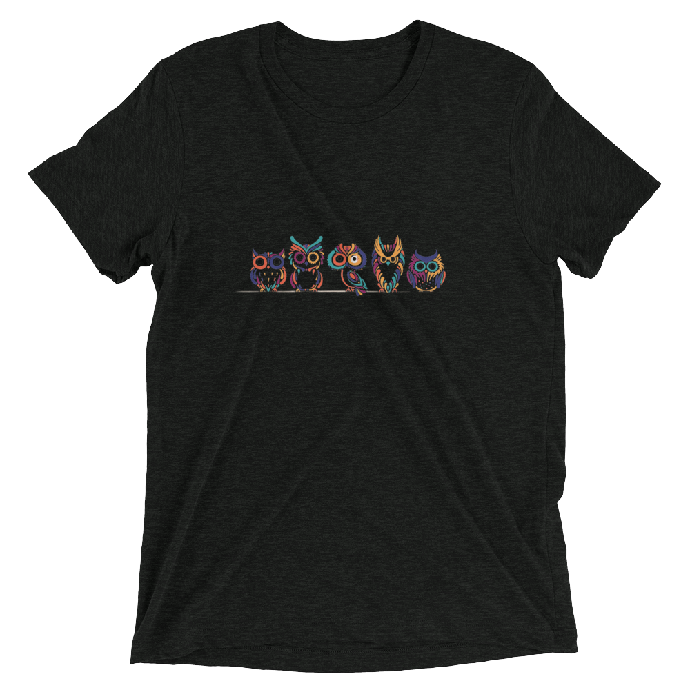 Owls on a line SS t-shirt