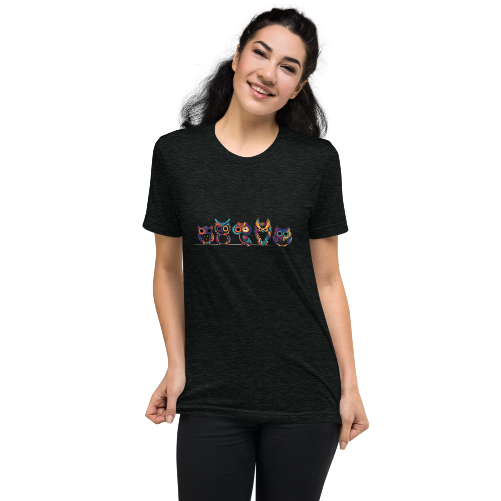 Owls on a line SS t-shirt