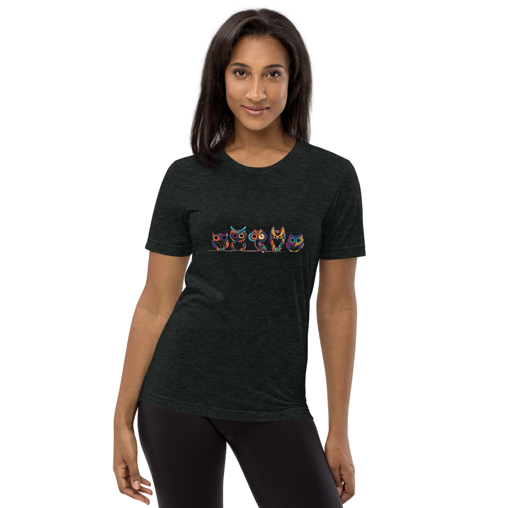 Owls on a line SS t-shirt
