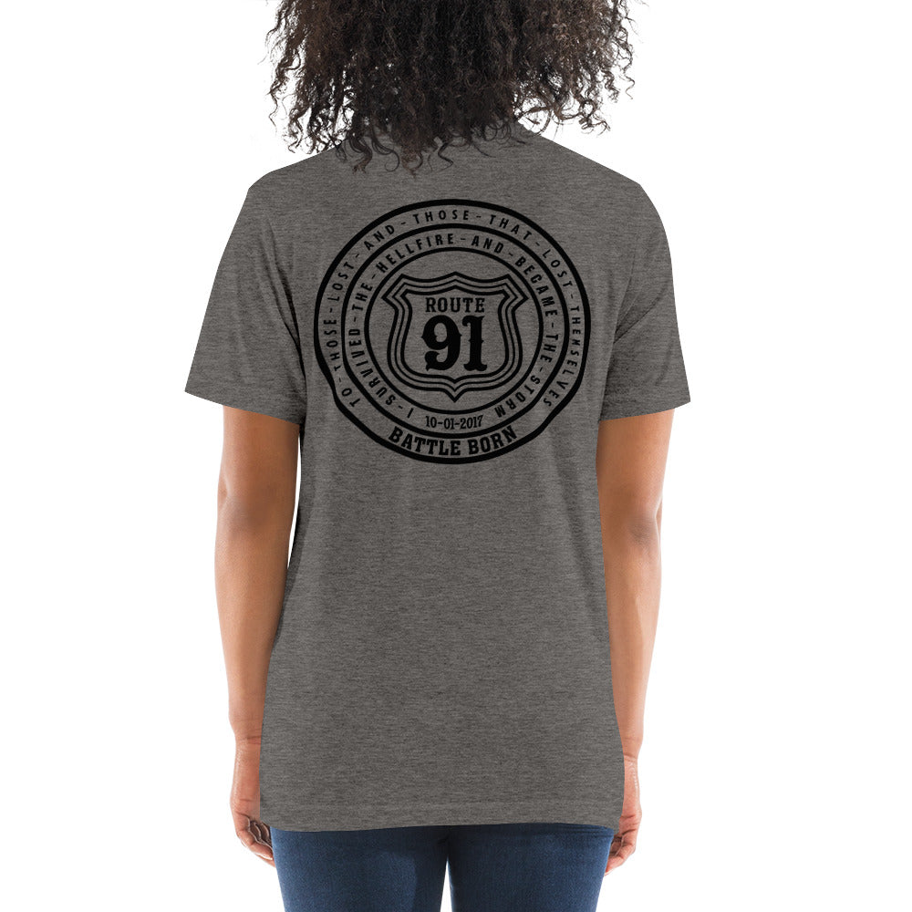 R91 Badge (all black) Unisex Tee