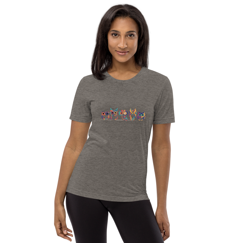 Owls on a line SS t-shirt