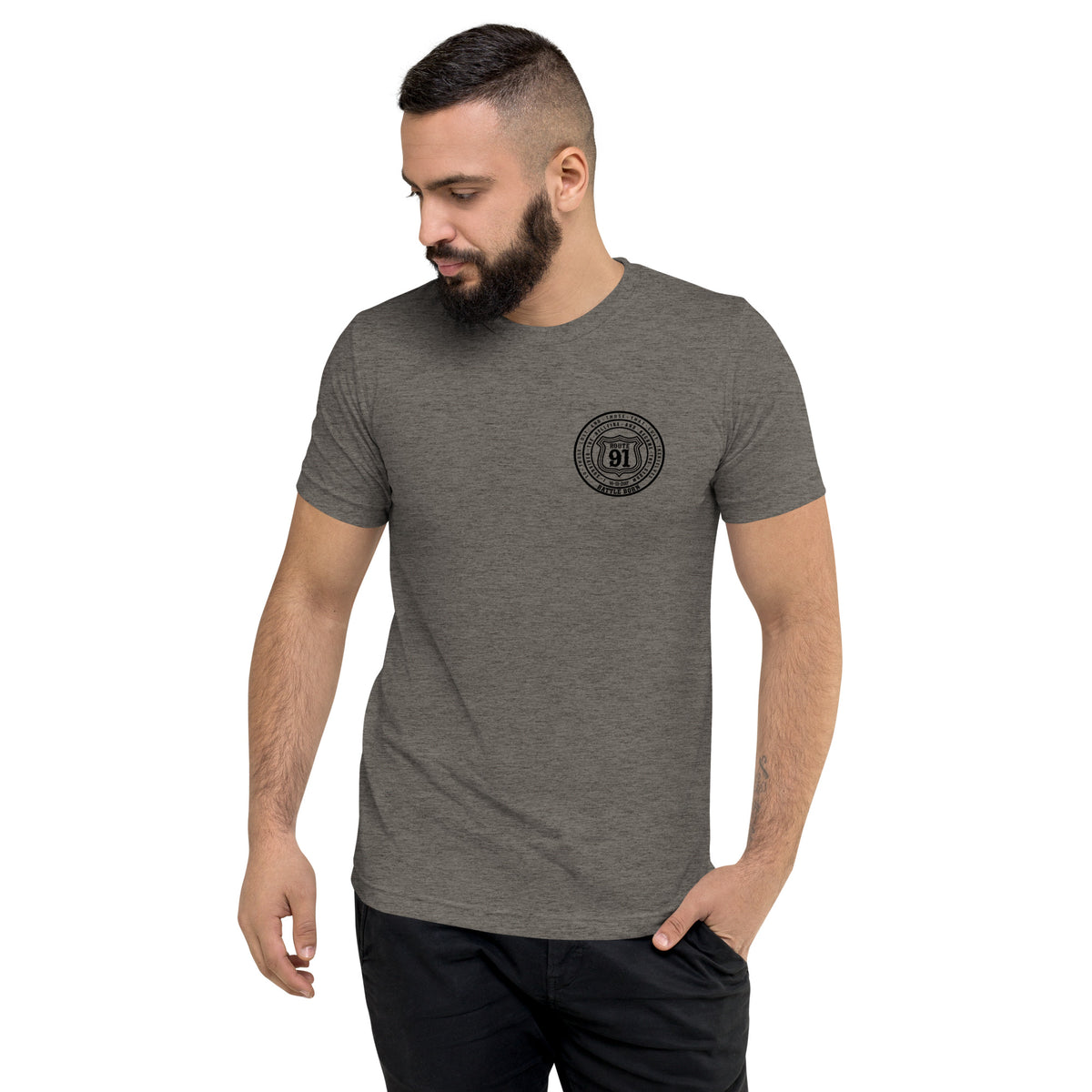 R91 Badge (all black) Unisex Tee