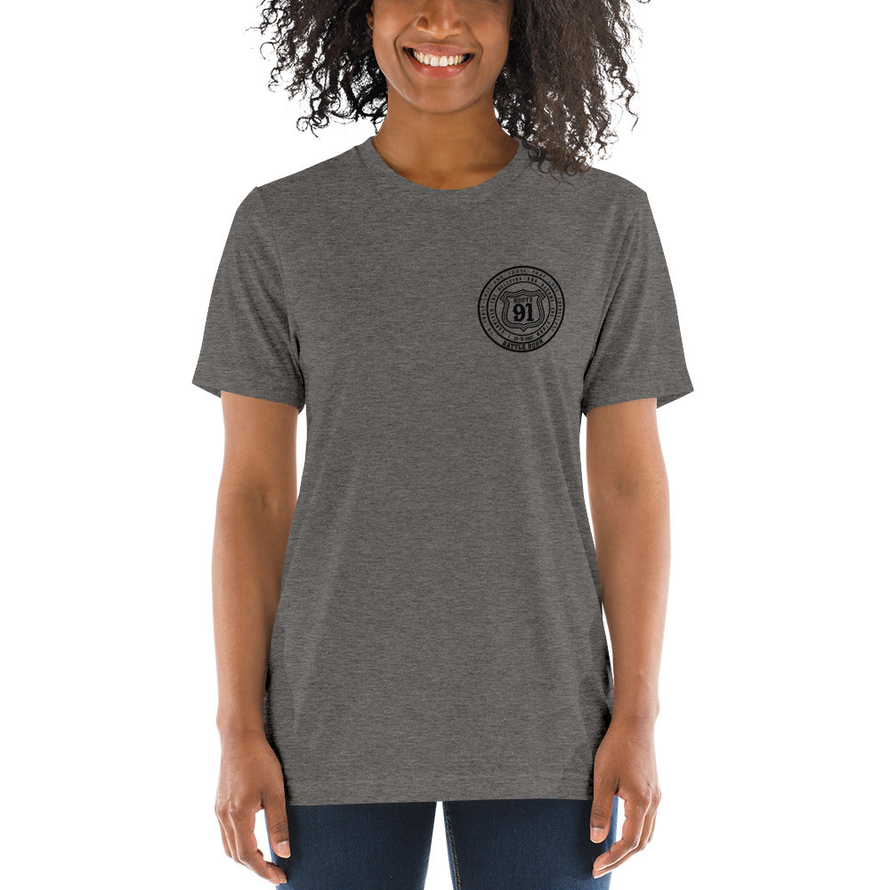 R91 Badge (all black) Unisex Tee