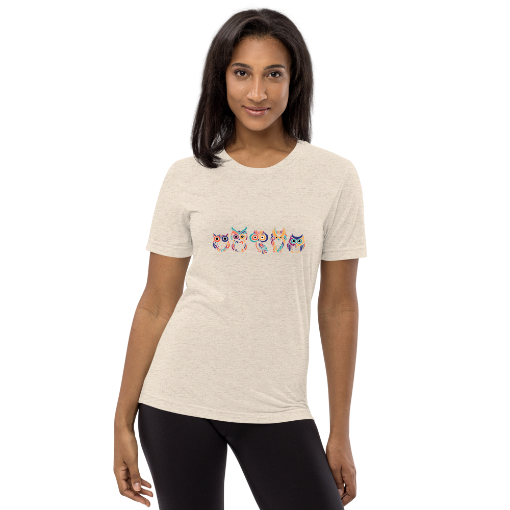 Owls on a line SS t-shirt