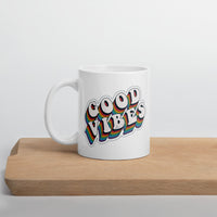 Good Vibes Retro - White glossy mug