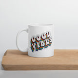 Good Vibes Retro - White glossy mug