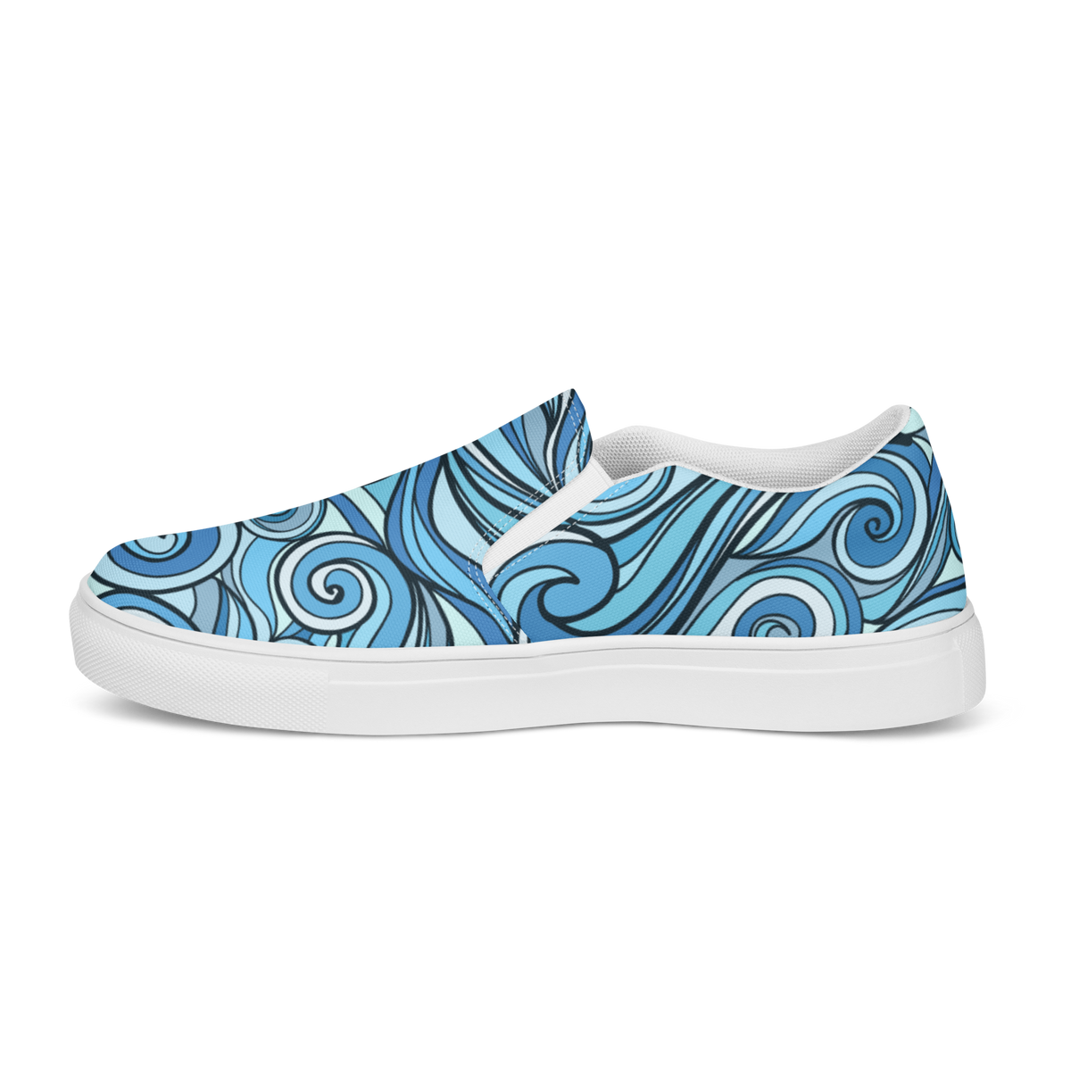 Women’s slip-on canvas shoes - Blue Waves